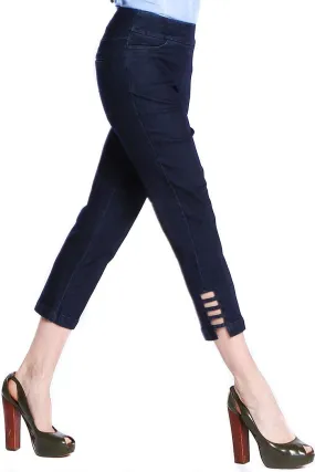 SLIMSATION Denim Pull On Capri Jeans BreathableLining