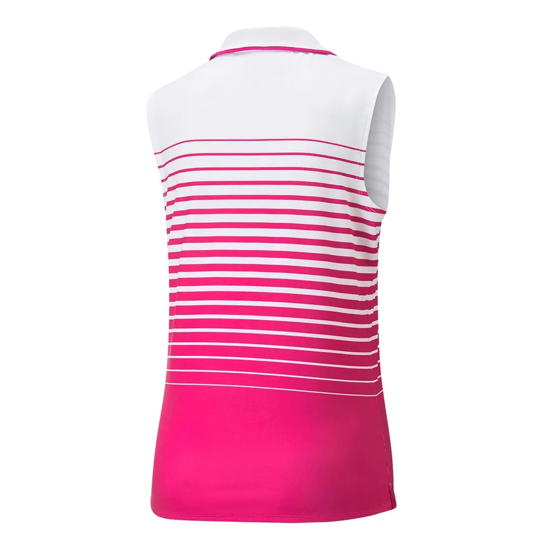 Quick Dry Technology Easy Layering Puma - Women's MATTR Stripe Sleeveless Golf Polo (537496 12)