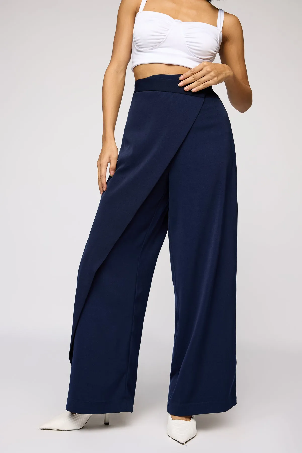 Navy Peony Pareo Korean Pants Form Fit Comfort Tough Style