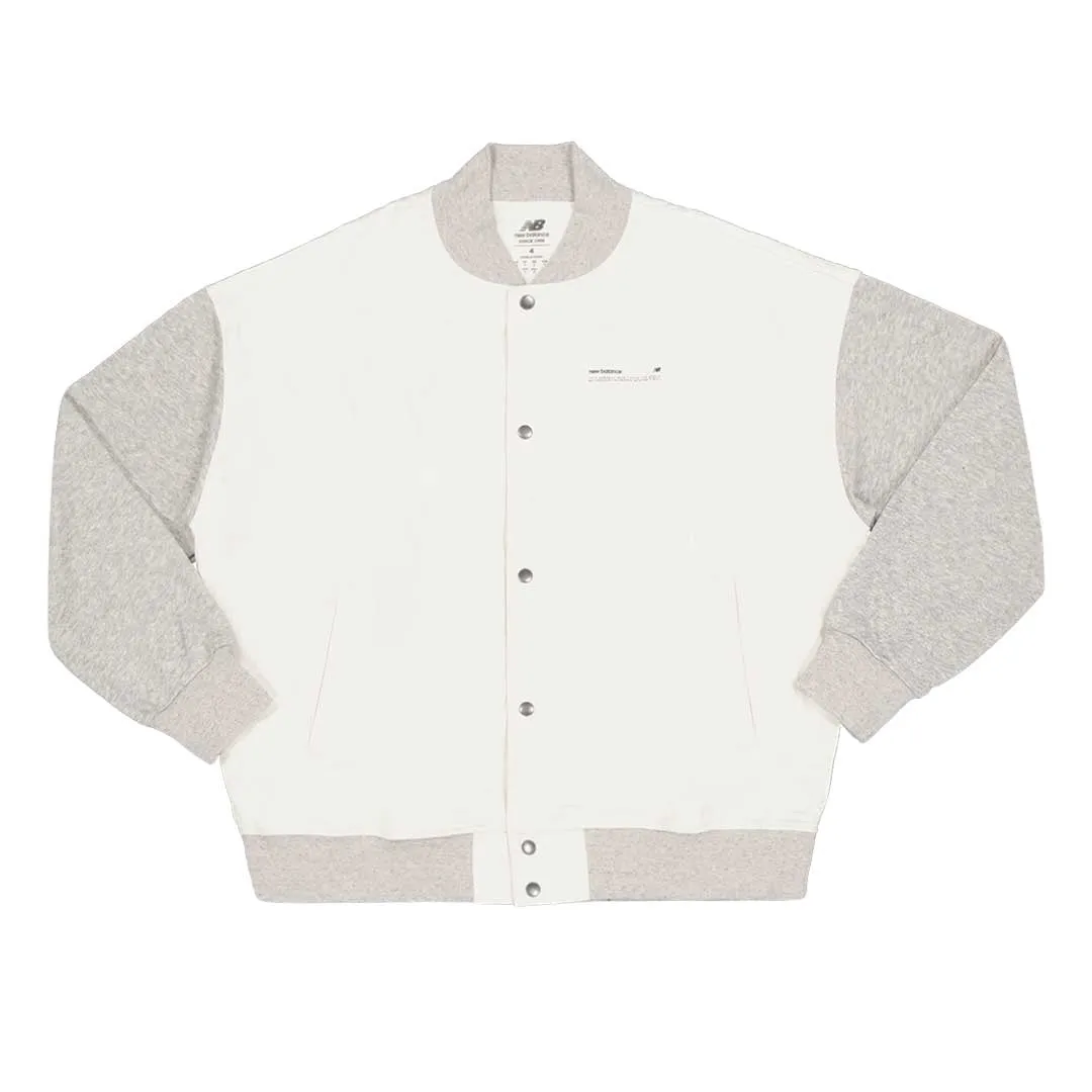 Adjustable Cuff System Belted Waist New Balance - Unisex Uni-Ssentials Undyed Varsity Jacket (UJ31551 GIE)