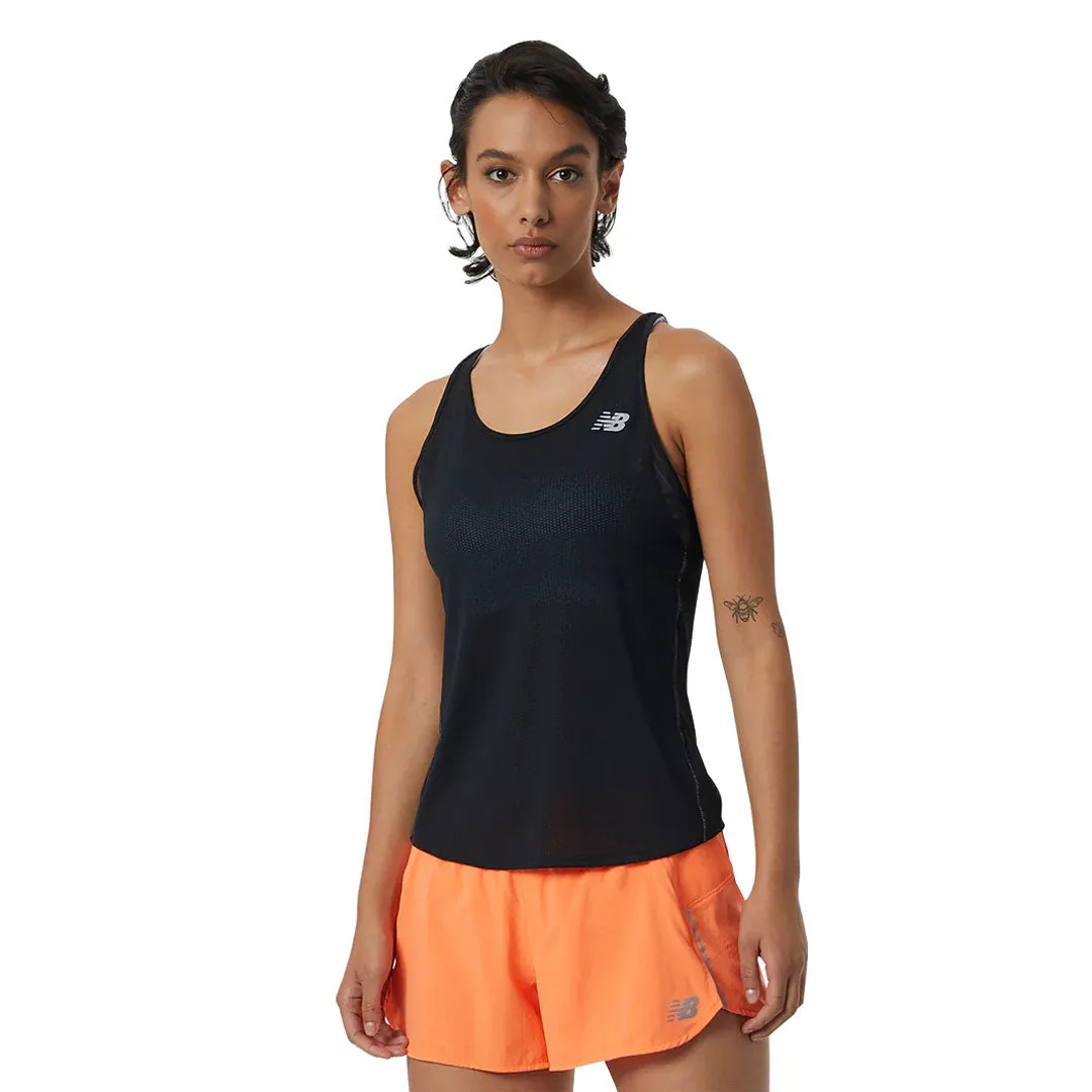 Abrasion Resistant Trim New Balance - Women's Impact Run Tank Top (WT21260 BK)