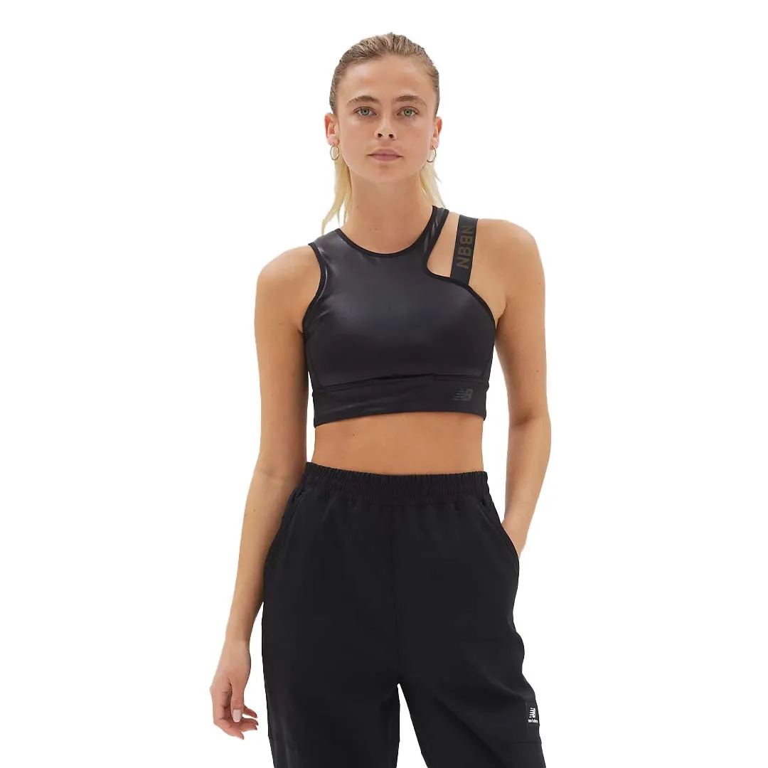 Layered Collar New Balance - Women's Q Speed Shape Shield Crop Bra (WB23288 BK)