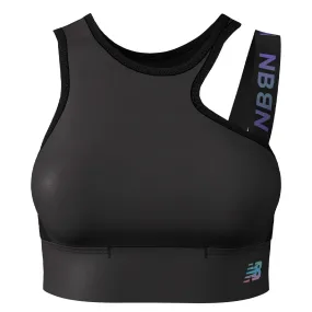 Windproof Closure Water Repellent Coating New Balance - Women's Q Speed Shape Shield Crop Bra (WB23288 BK)