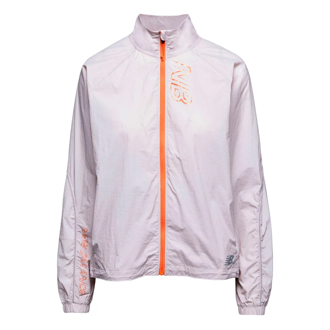 New Balance - Women's Run Light Jacket (WJ21265 SOI) Modular Attachment Loops Thermal Lining