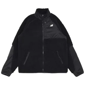 Adjustable Cuff System Stylish Outer Layer New Balance - Women's Speed Sherpa Jacket (WJ33285 BK)