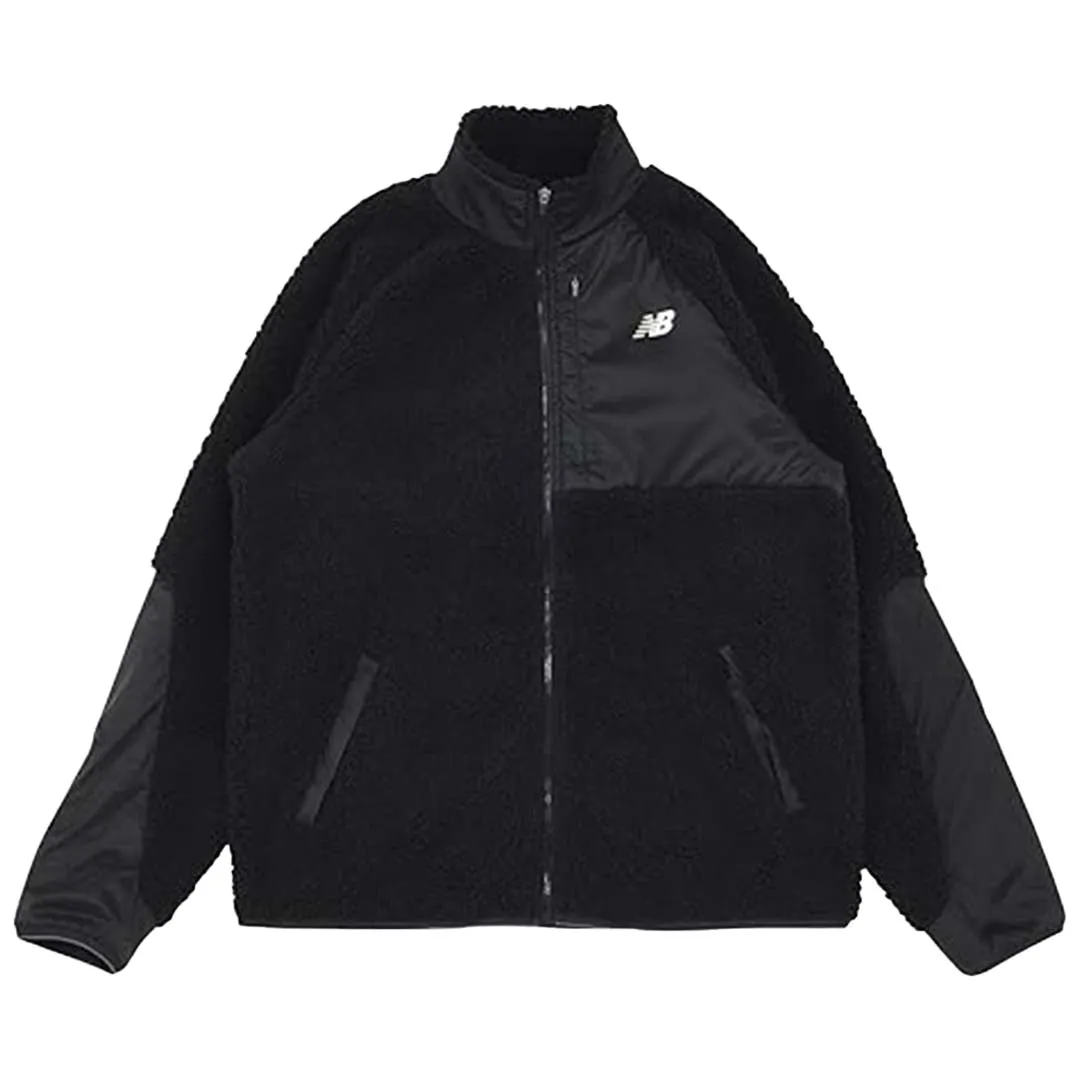 Adjustable Cuff System Stylish Outer Layer New Balance - Women's Speed Sherpa Jacket (WJ33285 BK)