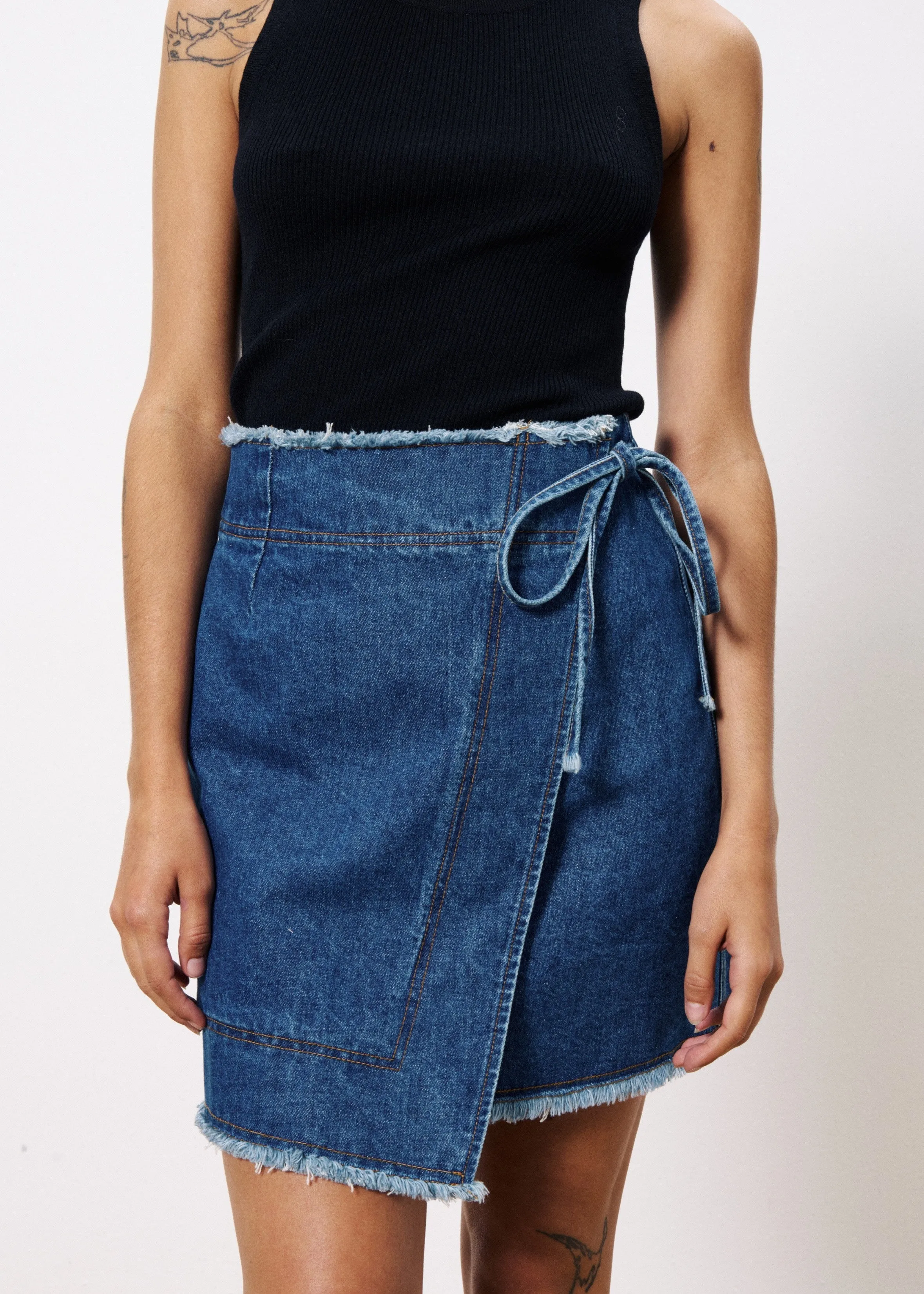 NISE BLUE JEAN MINI SKIRT Innovative Fabric
