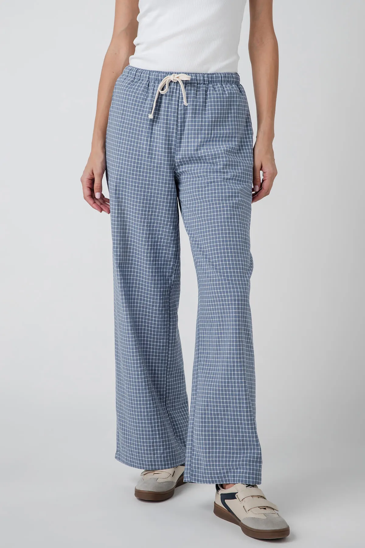 Tailored Fit Body Aligned Buttermelon Drawstring Checkered Pants