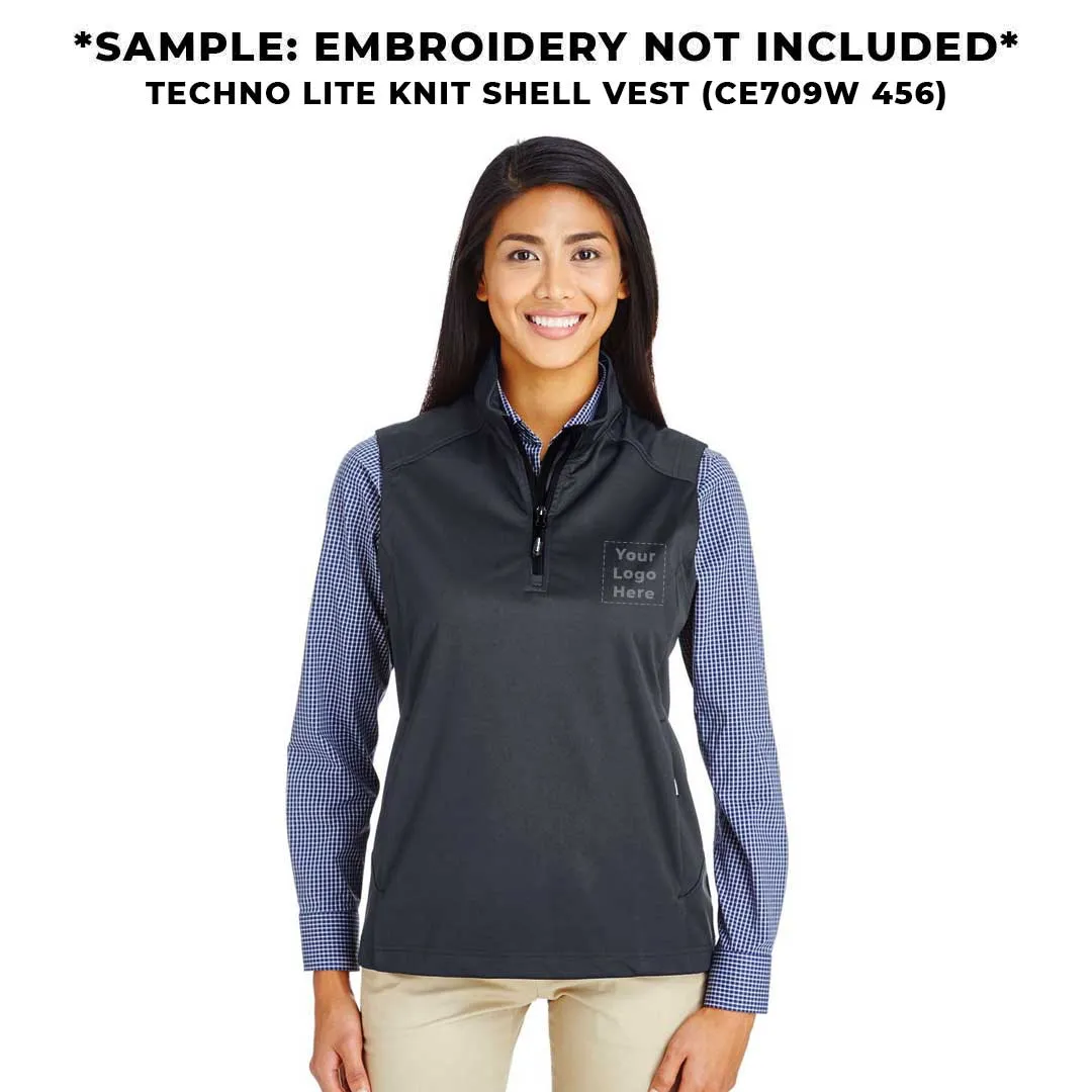 Core365 - Women's Techno Lite Knit Shell Vest (CE709W 456) Casual Work Look Softshell Technology