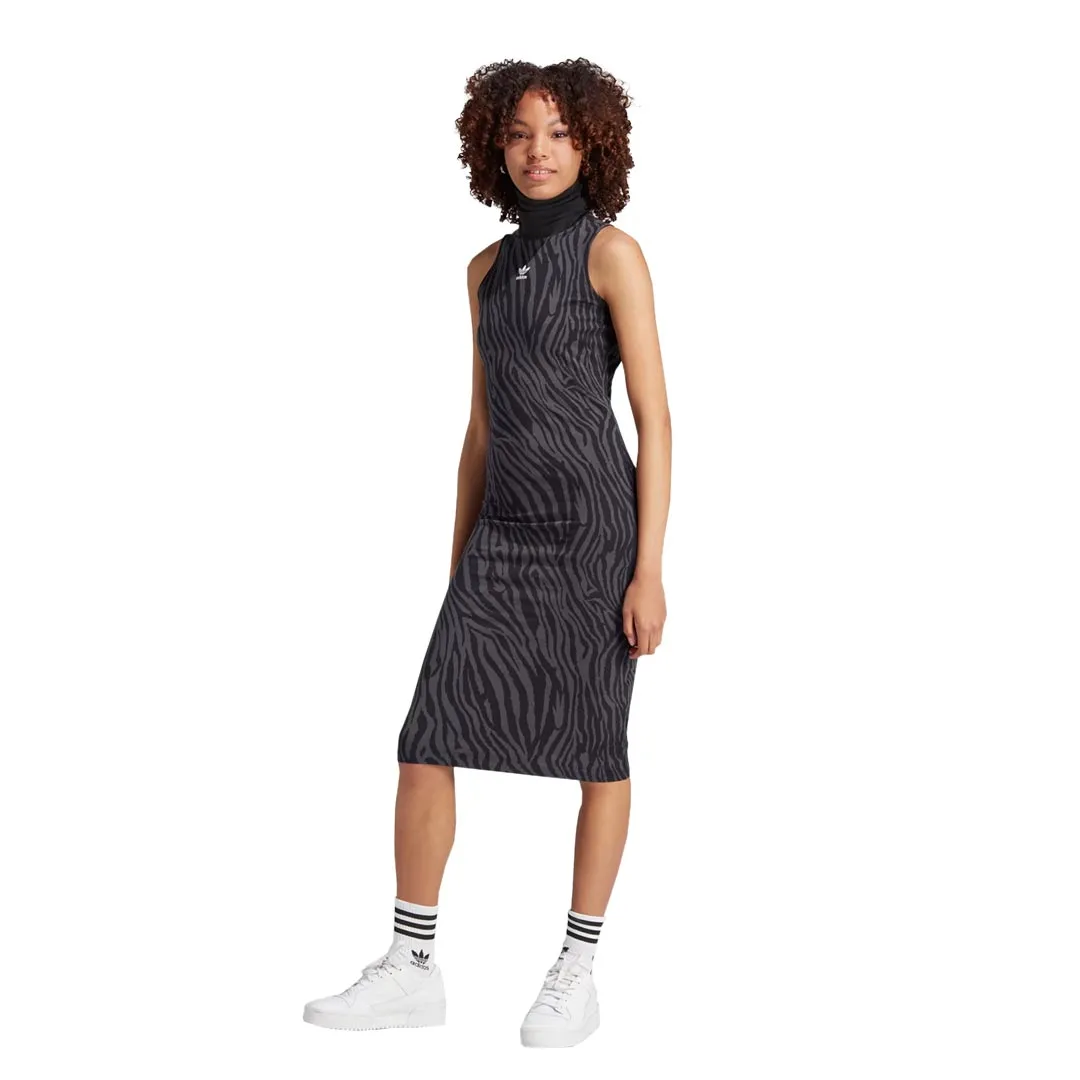 adidas - Women's Originals Allover Zebra Print Dress (IJ7088) MeshLinedVents Comfy Fit Piece