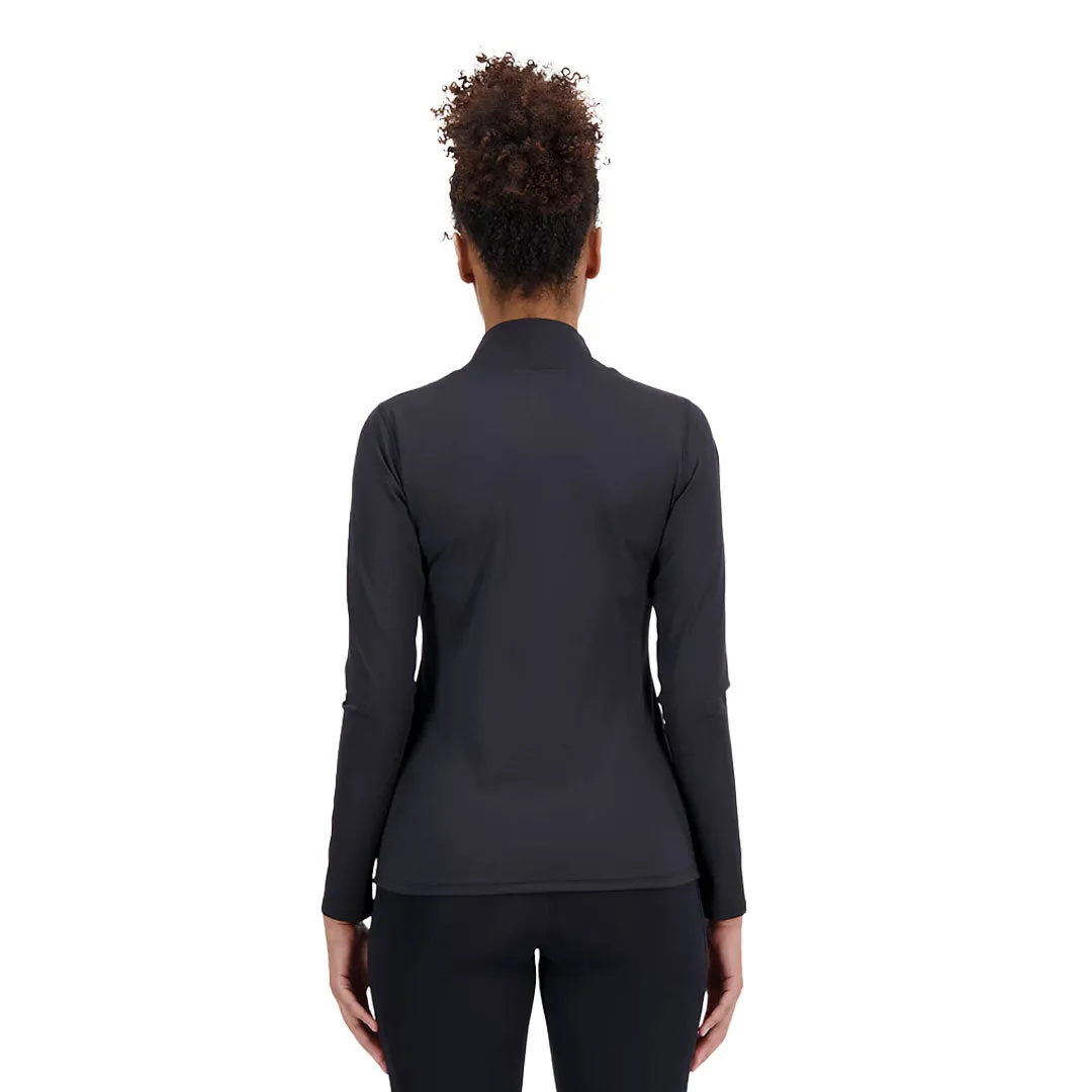 New Balance - Women's Achiever Shape Shield 1/2 Zip Top (WT33117 BK) Insulated Layer
