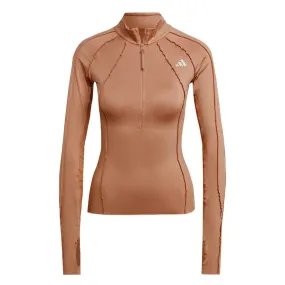 Mild Day Outfit adidas - Women's Collective Power 1/2 Zip Long Sleeve Shirt (IC5088)