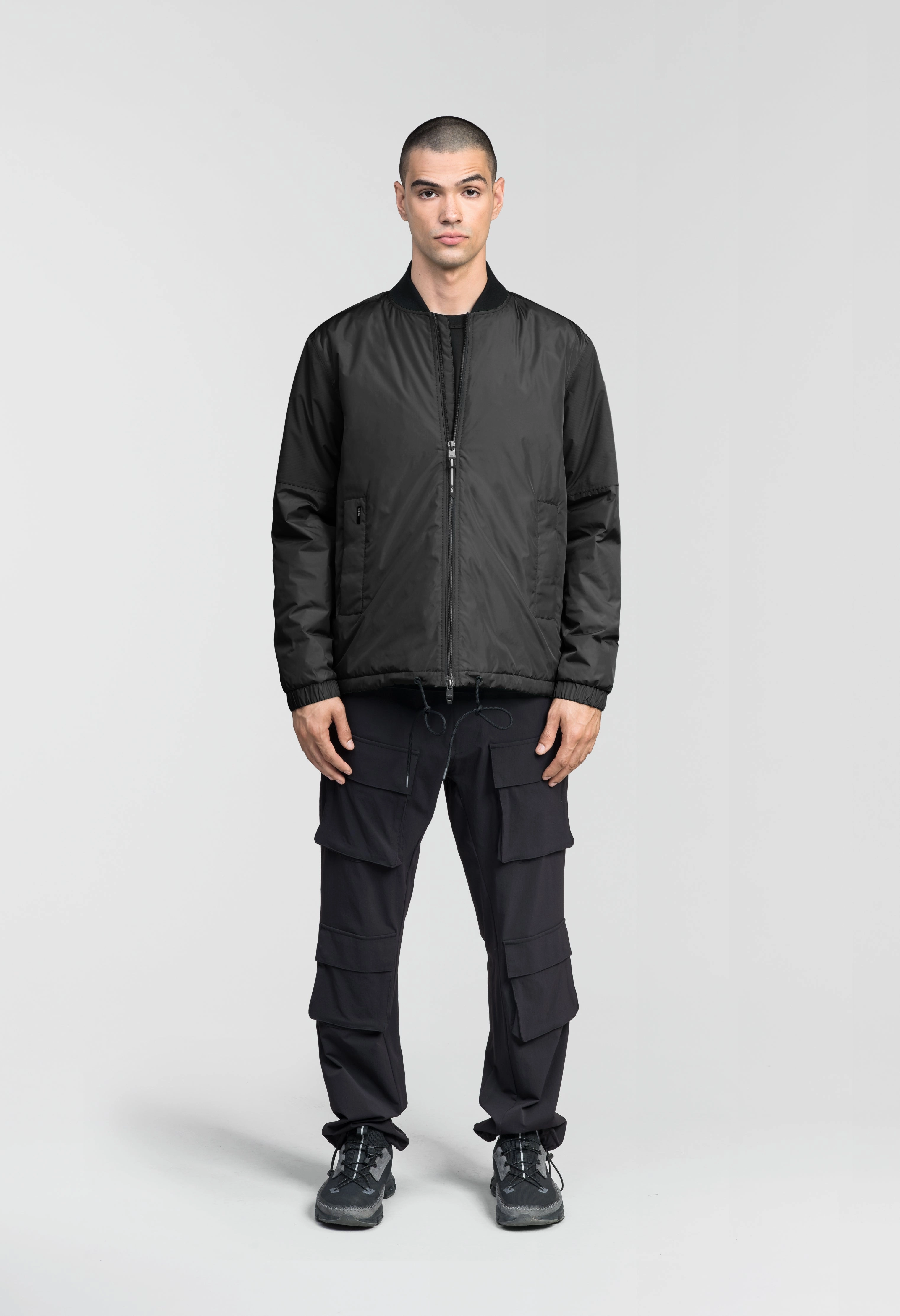 Edgemont Men's Tailored Coach Jacket Matte Fabric Waterproof Stitch Details