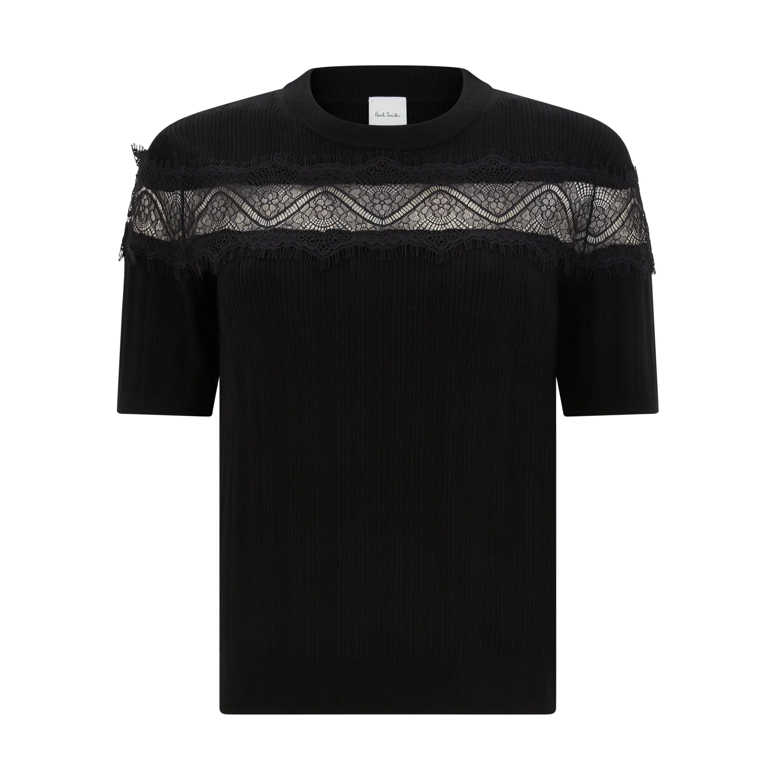 Calm Tones Lace Embroidary Knitted Top