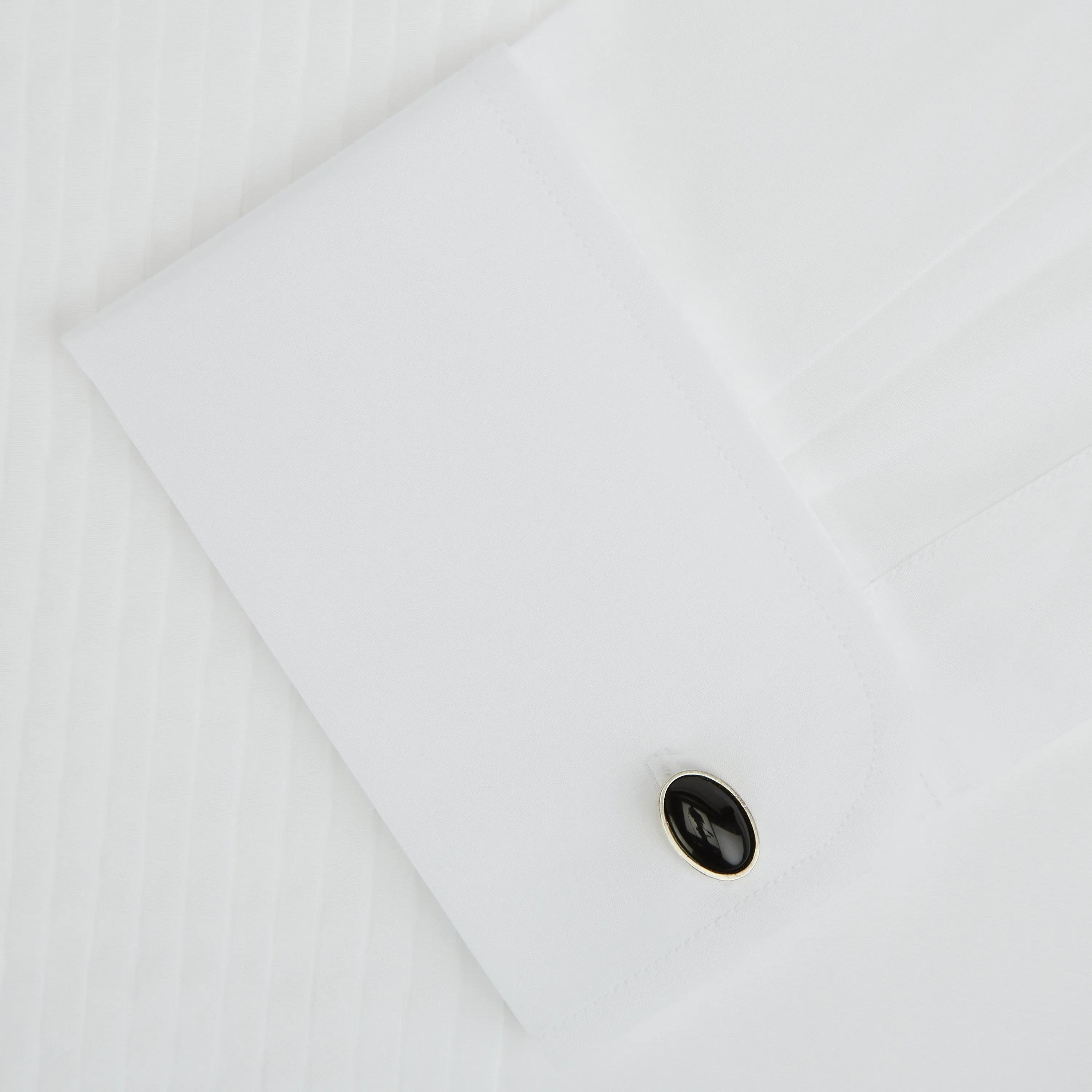 Dewitt White Pleated Dress Shirt Button-up