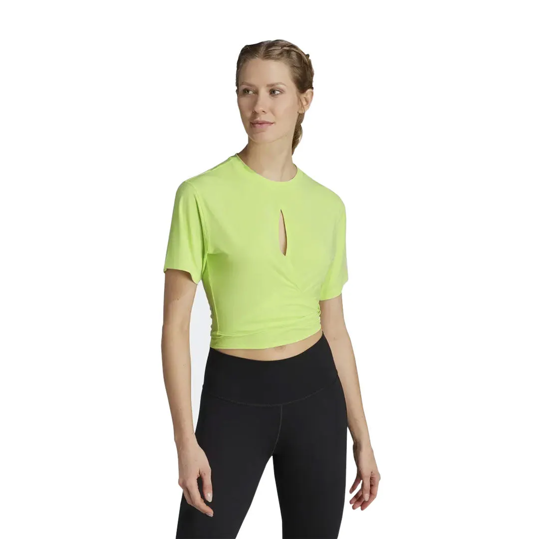 adidas - Women's Yoga Studio T-Shirt (IL3963) Erasable Stains Treatment Daily Commute Wear