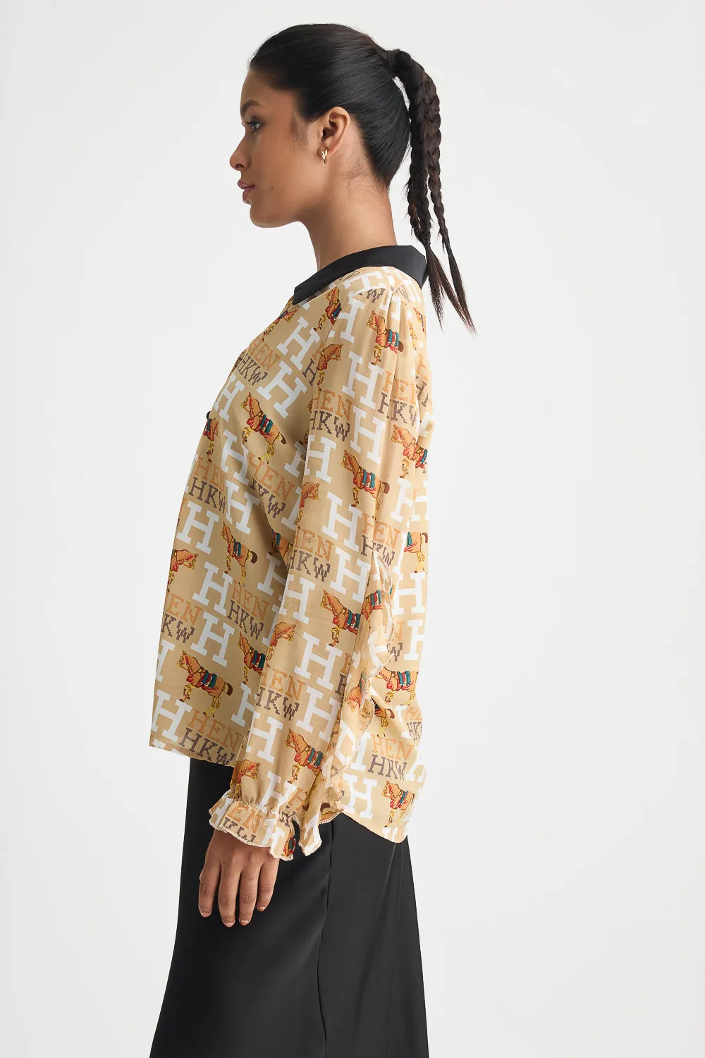 Printed Sheer Shirt Youth fashion