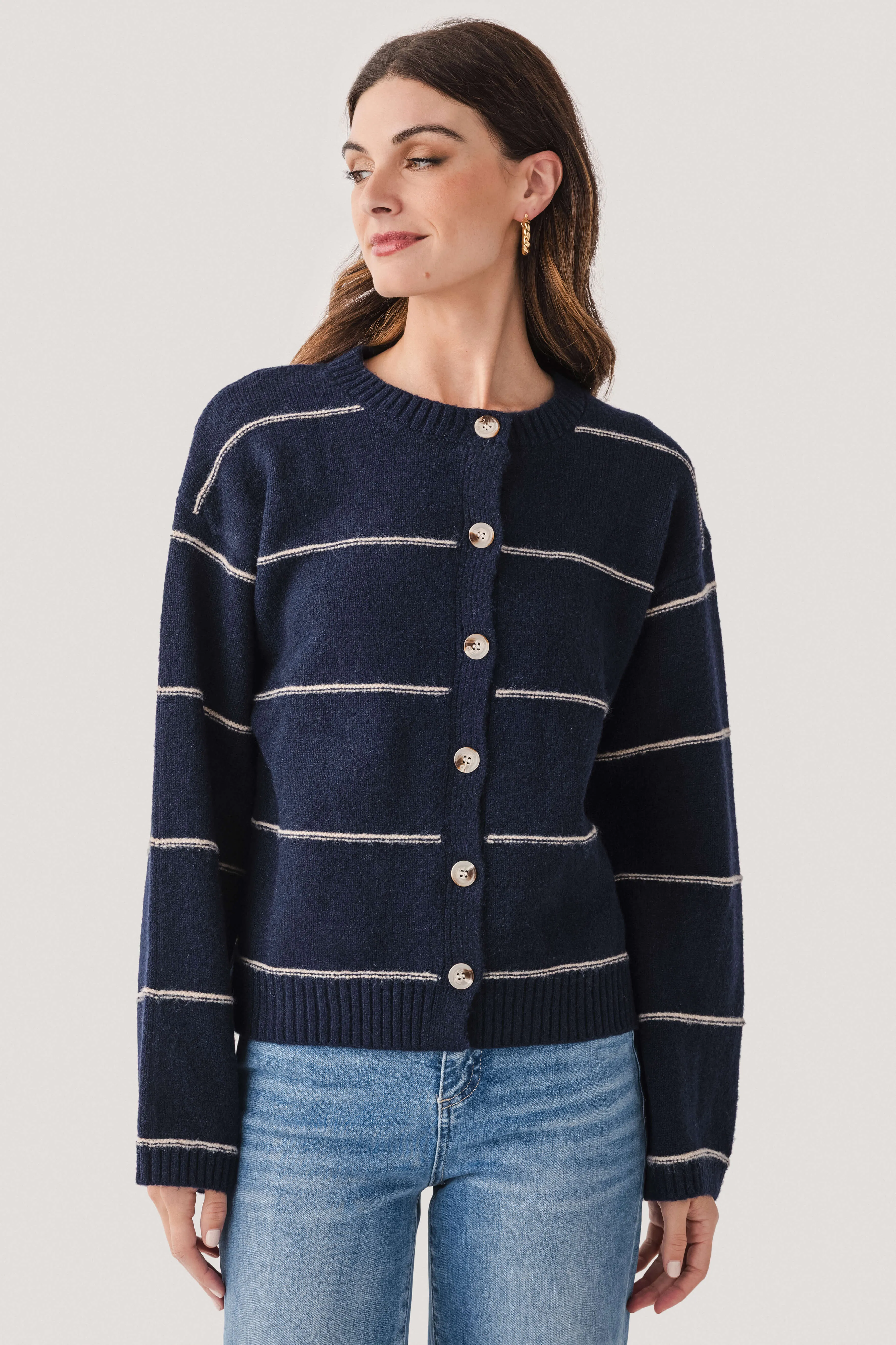 Bar Night product gemstone luxury Buttermelon Striped Cardigan