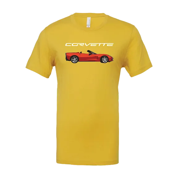Effortless Layer Universal Silhouette Corvette C6 Side Graphic T-Shirt