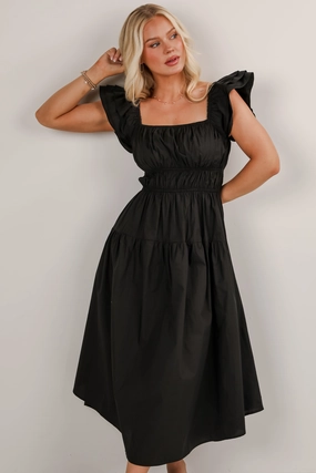 Modern Texture Came For Cocktails Black Maxi Dress