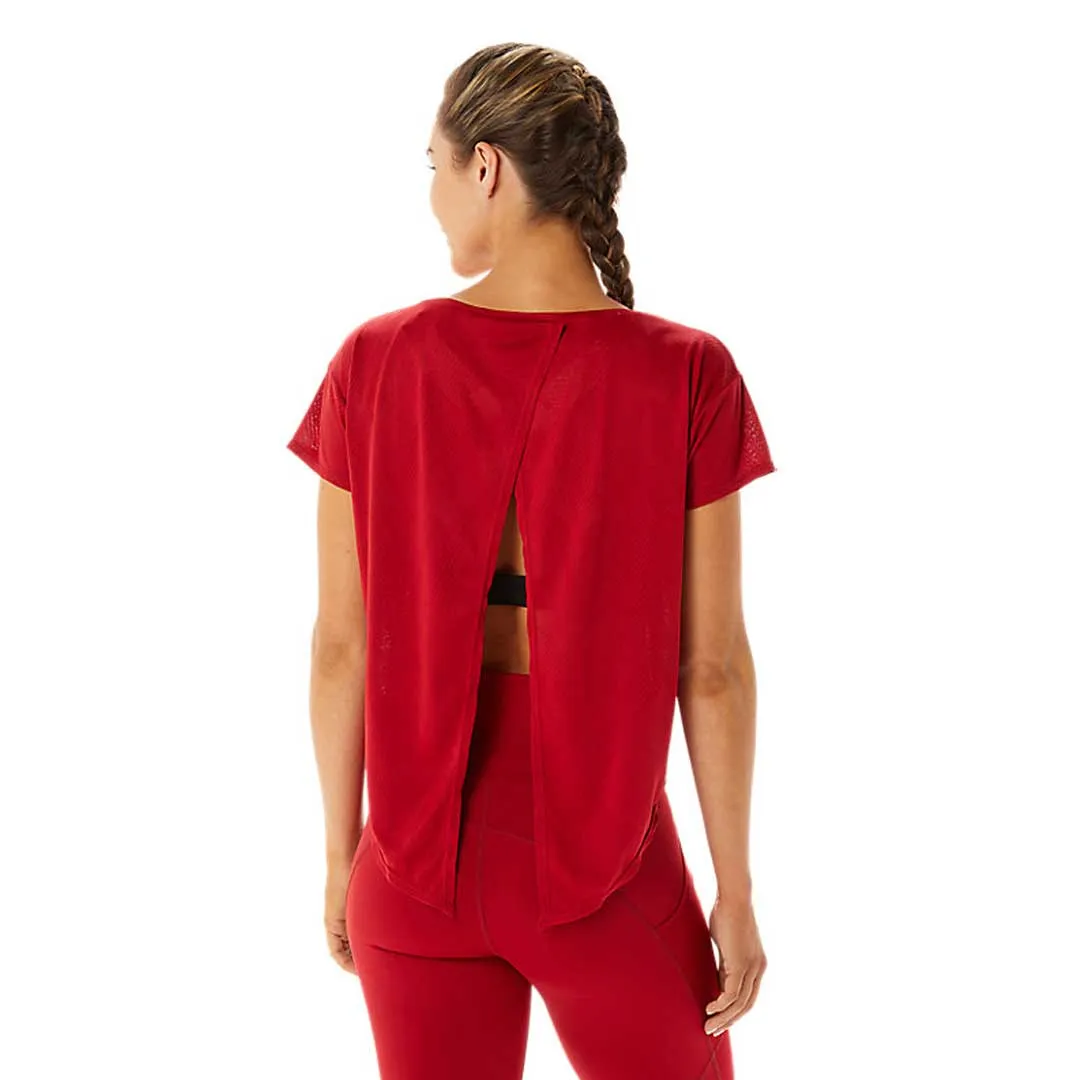 Asics - Women's Movekoyo Jacquard Short Sleeve Top (2032C425 600) Roll up sleeves Insulated Padding