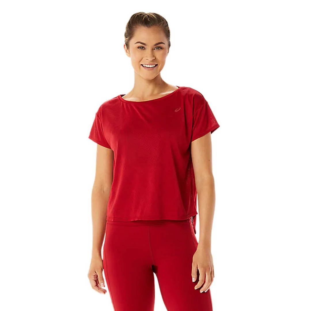 Asics - Women's Movekoyo Jacquard Short Sleeve Top (2032C425 600) Stretchable Waistband