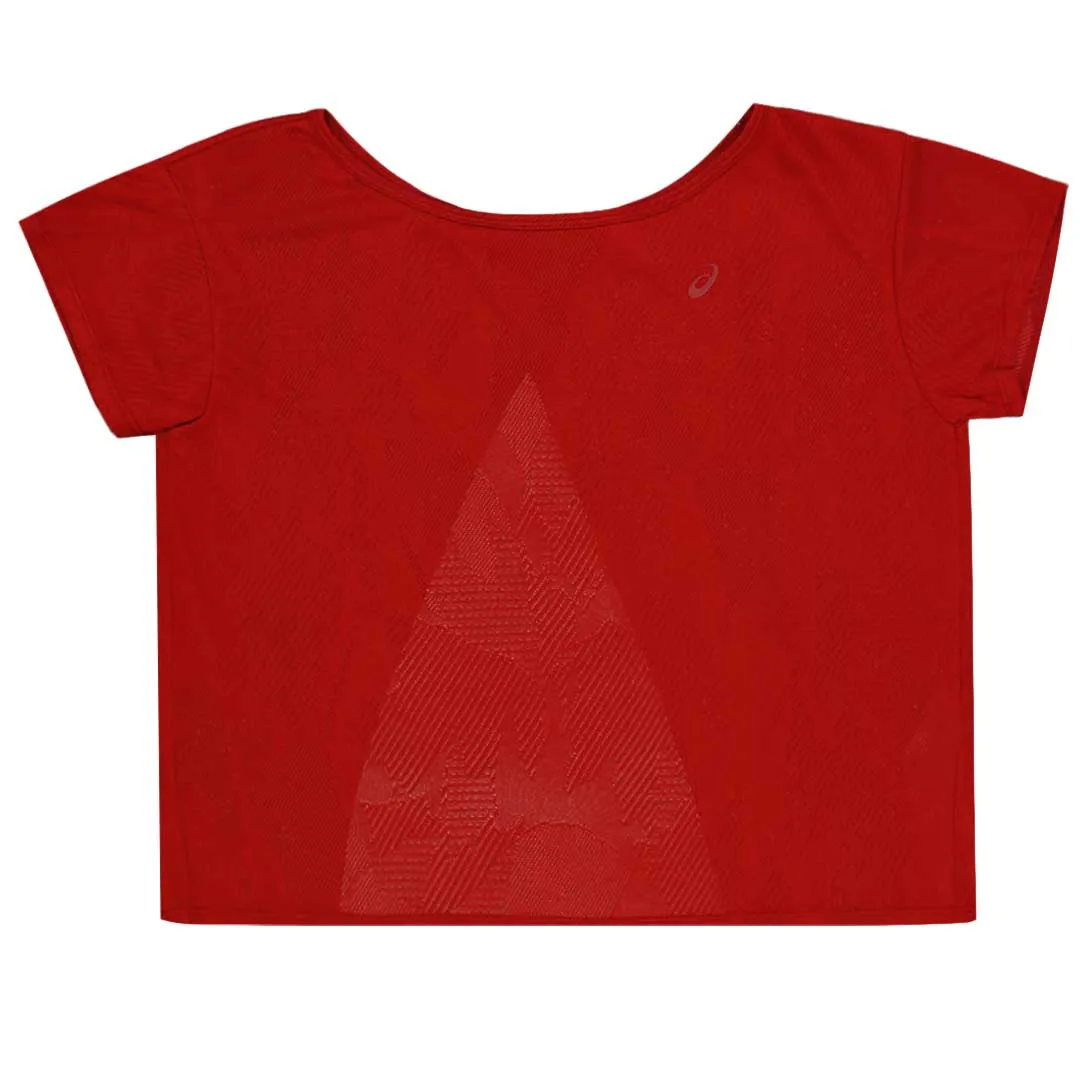 Pocket Details Stay Dry Interior Asics - Women's Movekoyo Jacquard Short Sleeve Top (2032C425 600)