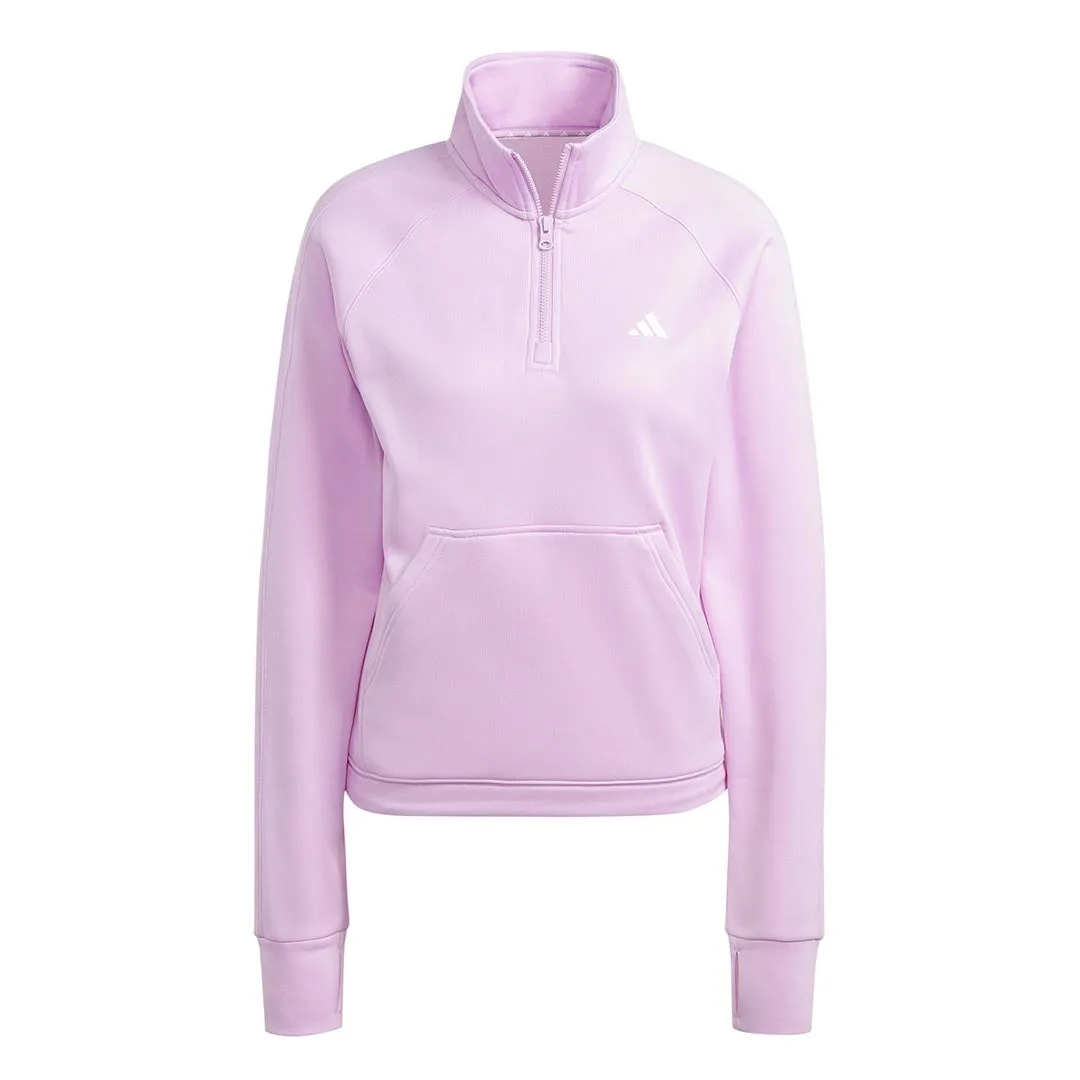 adidas - Women's AEROREADY Game & Go 1/4 Zip Track Jacket (IM2682) Eco Friendly Coating Daily Wear Jacket