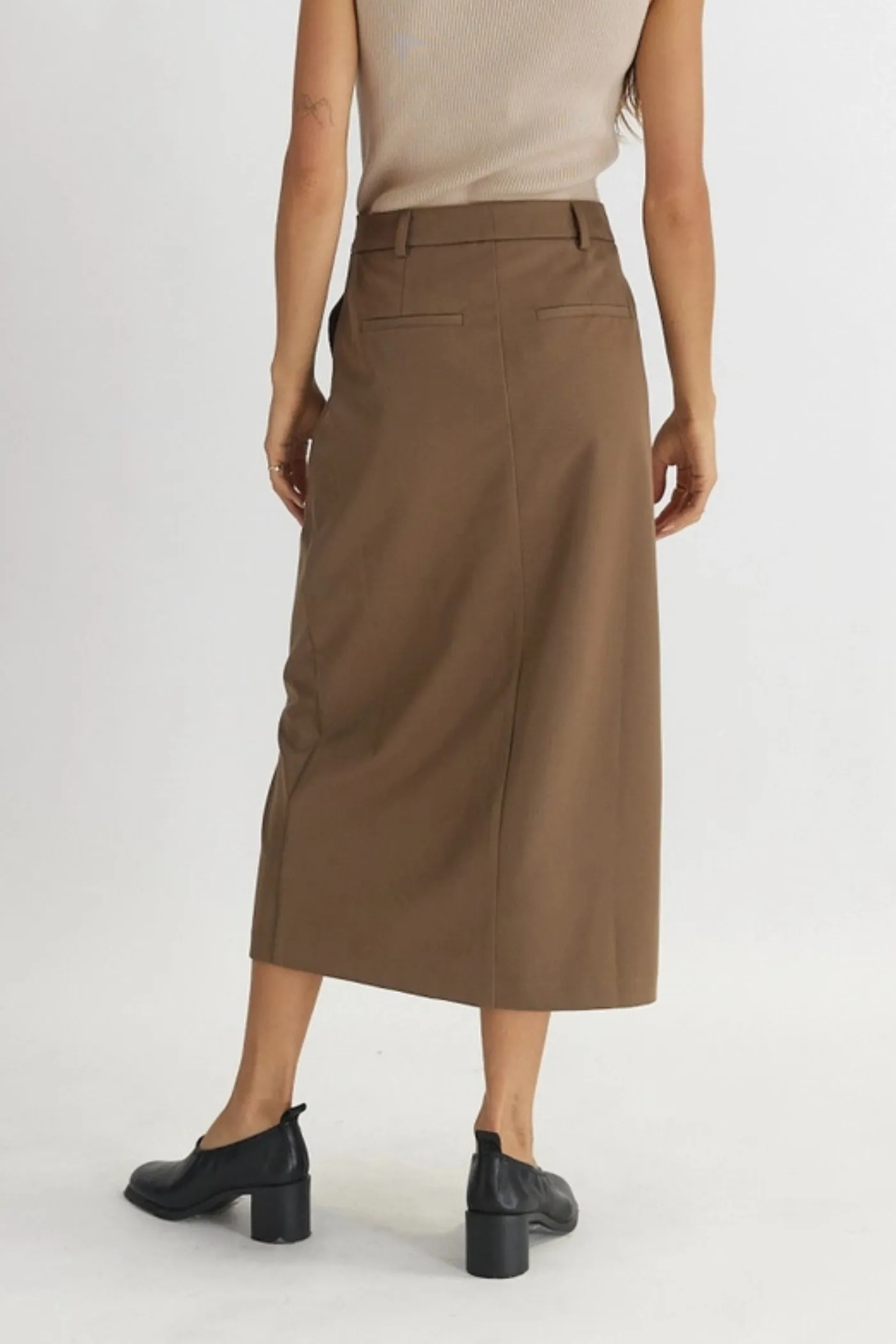 Soft Focus Fashion Week Ready PENNY TAILORED MIDI SKIRT