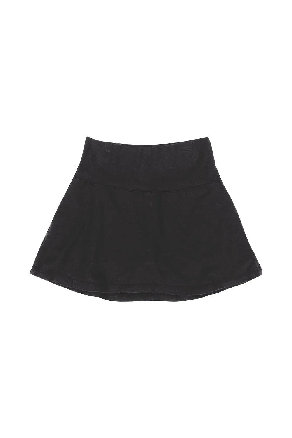 Travel Influence Minimalist Style Black Court Skort