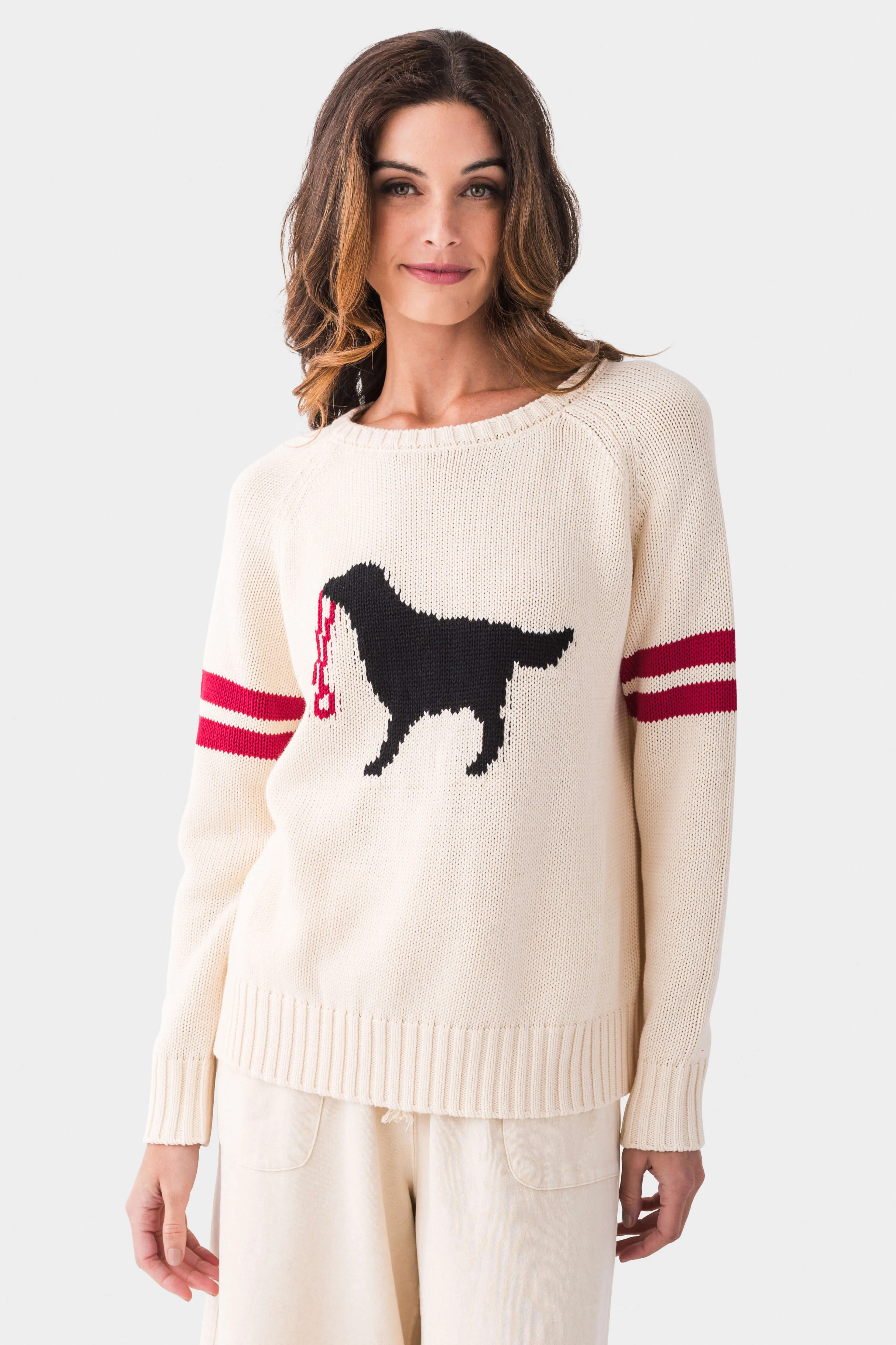 anti wrinkling Pink Pineapple Black Dog Sweater
