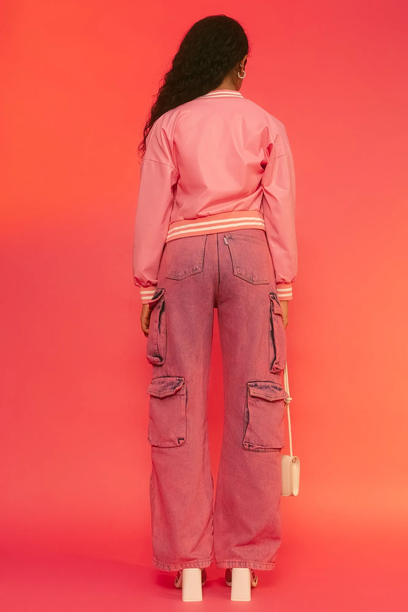 Go Everywhere Pink Play Denim Cargo