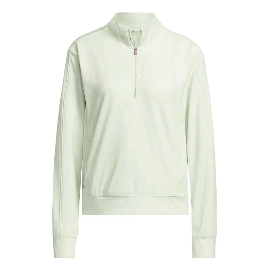 adidas - Women's Ultimate365 1/2 Zip Layering Sweatshirt (IP4268) Modular Attachment Points Pre Shrunk Cotton Blend