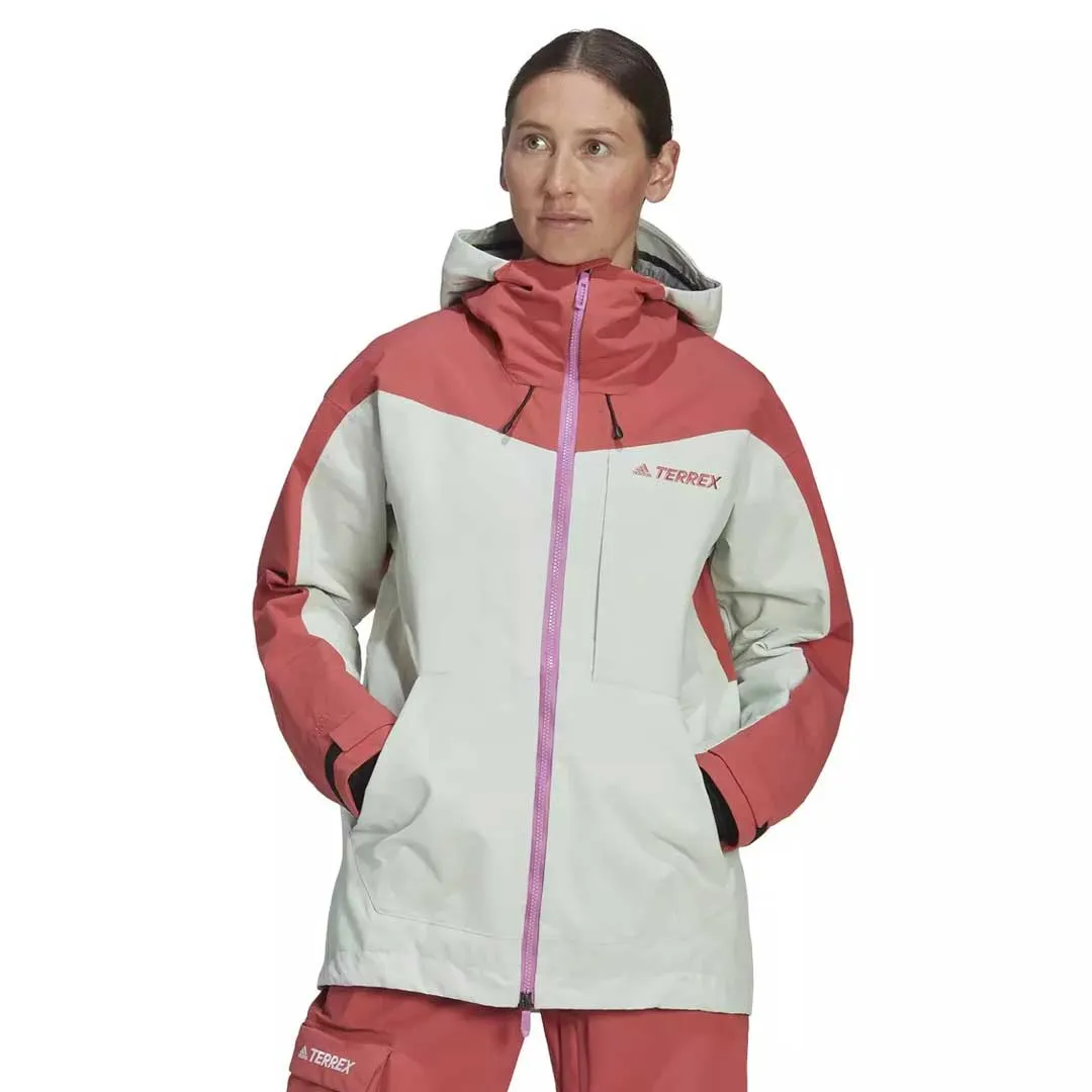 adidas - Women's Terrex 3L Post-Consumer Nylon Jacket (HC7726) Seam Sealed Technology Quick Drying