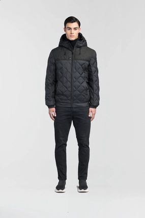 Elroy Men's Quilted Hooded Jacket Thermal Reflective Lining