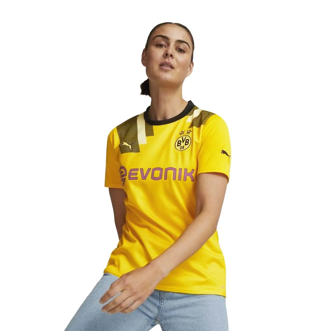 Puma - Women's Borussia Dortmund 22/23 Cup Replica Jersey (765896 01) AbrasionResistant Surface Crisp Weather Fit