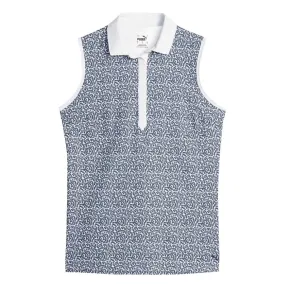 Puma - Women's CLOUDSPUN Valley Sleeveless Golf Polo (621636 01) Water Based Coating