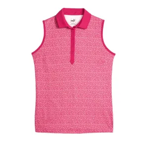 Puma - Women's CLOUDSPUN Valley Sleeveless Golf Polo (621636 04) Ergonomic Drape