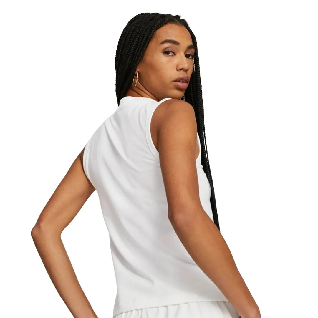 Puma - Women's Essential Slim Logo Tank Top (673695 02) AllDay Comfort Design Double Layered Collar