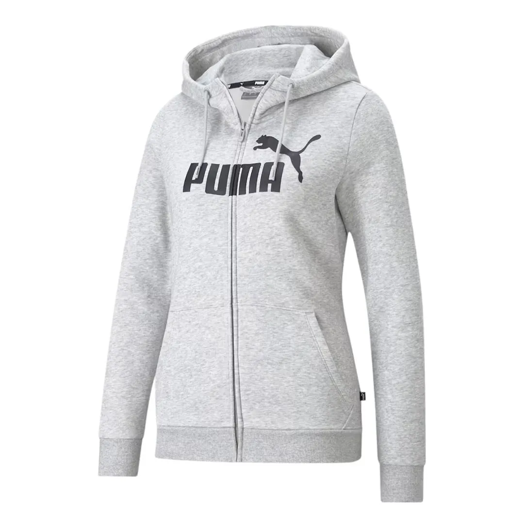 Puma - Women's Essentials Logo Full Zip Hoodie (586806 04) Compact Layer