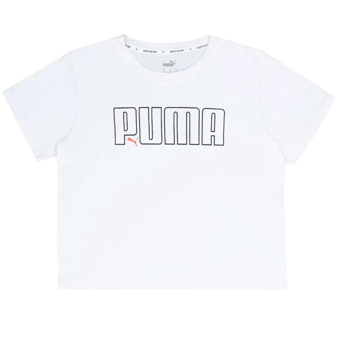 Versatile Layering Options Hidden Ventilation Puma - Women's Iconic Cropped Short Sleeve T-Shirt (522547 02)