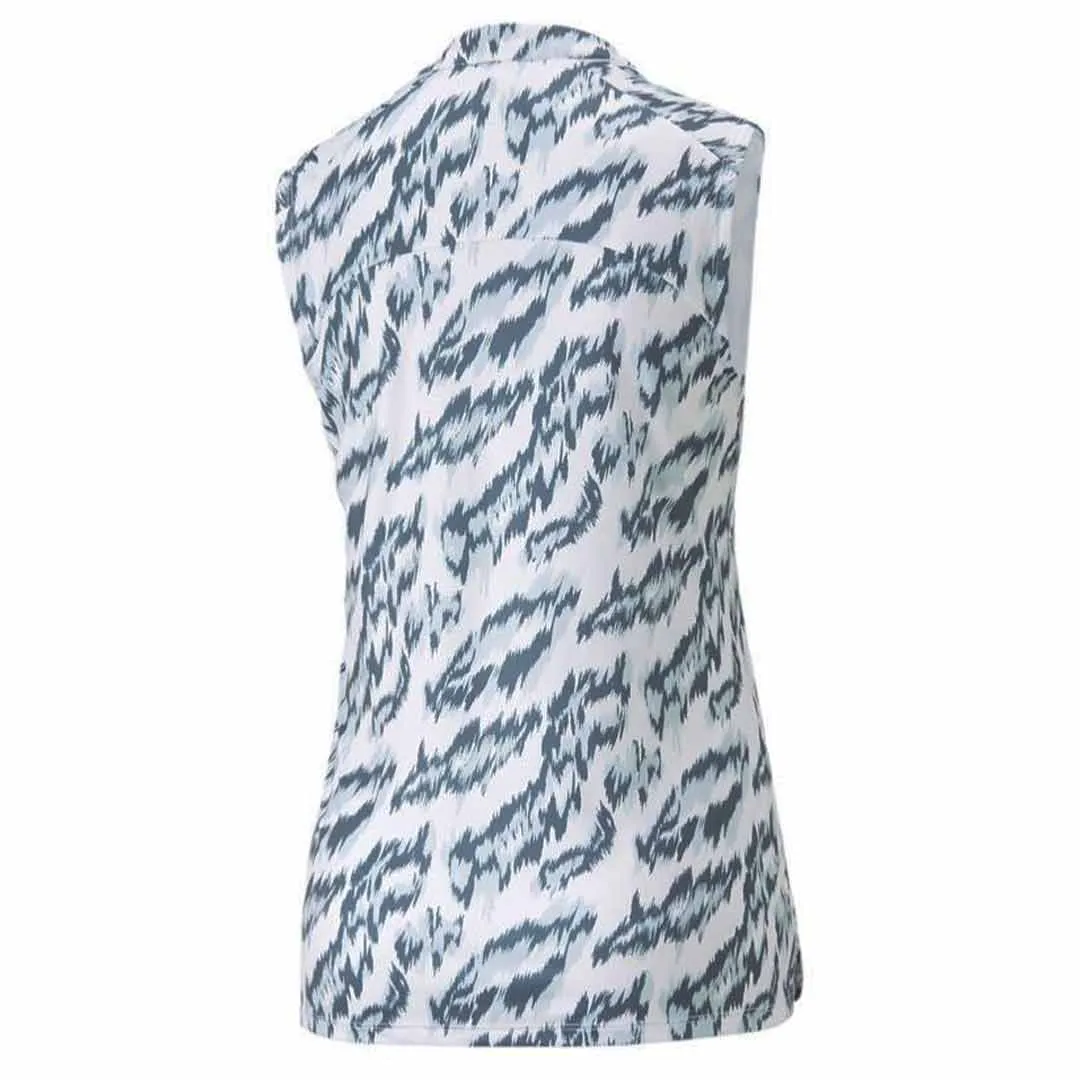 Puma - Women's MATTR Animal Sleeveless Polo (538999 01) FlexibleHoodDesign Durable Fabric