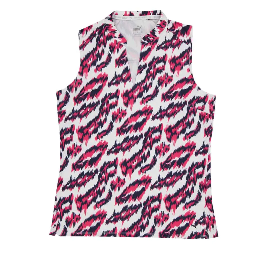 Puma - Women's MATTR Animal Sleeveless Polo (538999 03) Simple Detail
