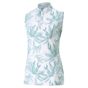 Puma - Women's MATTR Palm Sleeveless Polo (537500 03) Compression Fit Design SoftshellMaterial