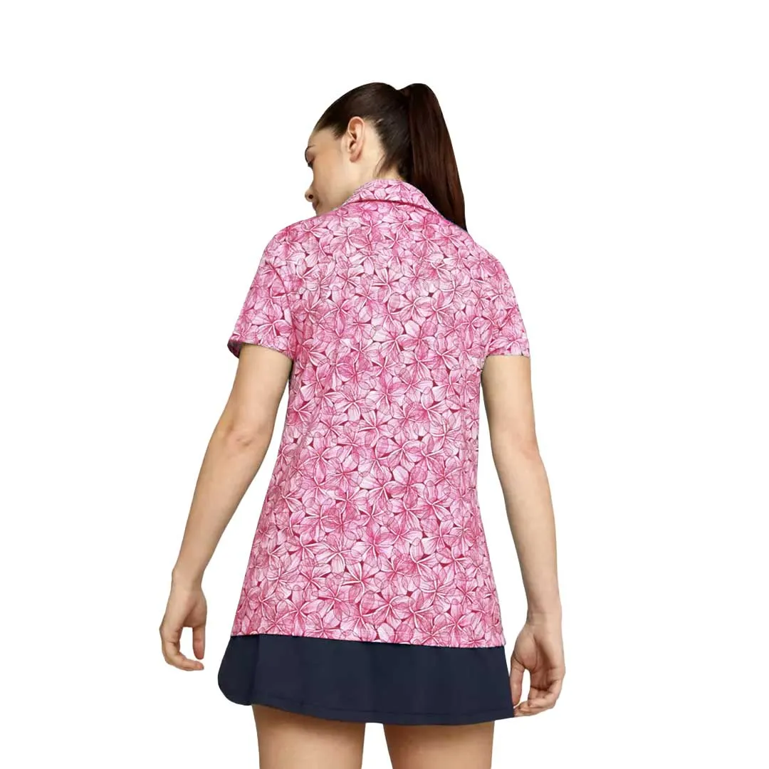 Puma - Women's MATTR Plumeria Short Sleeve Polo (621637 03) Nylon Cover Stretch Panels