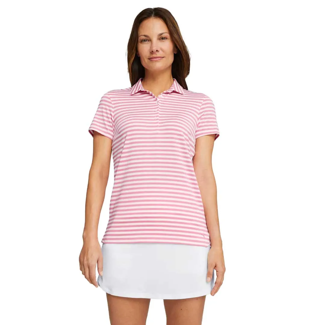 Puma - Women's MATTR Somer Stripe Short Sleeve Golf Polo (621880 04) Casual Classic