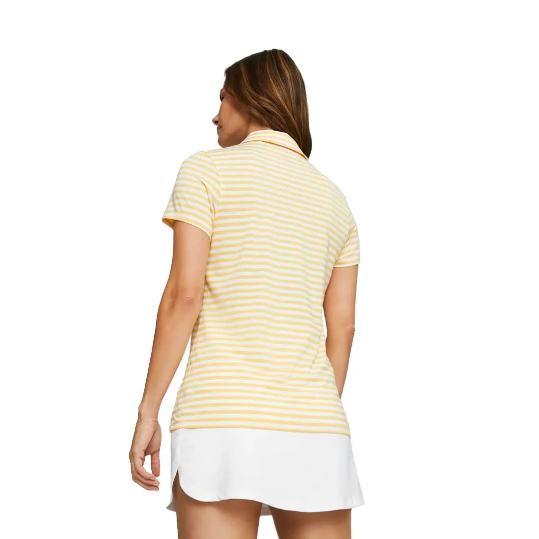 Puma - Women's MATTR Somer Stripe Short Sleeve Golf Polo (621880 05) Modular Layering System
