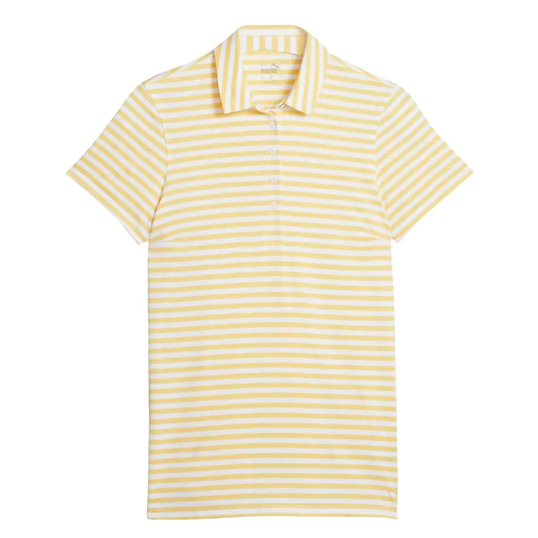 Convertible styles mesh ventilation Puma - Women's MATTR Somer Stripe Short Sleeve Golf Polo (621880 05)