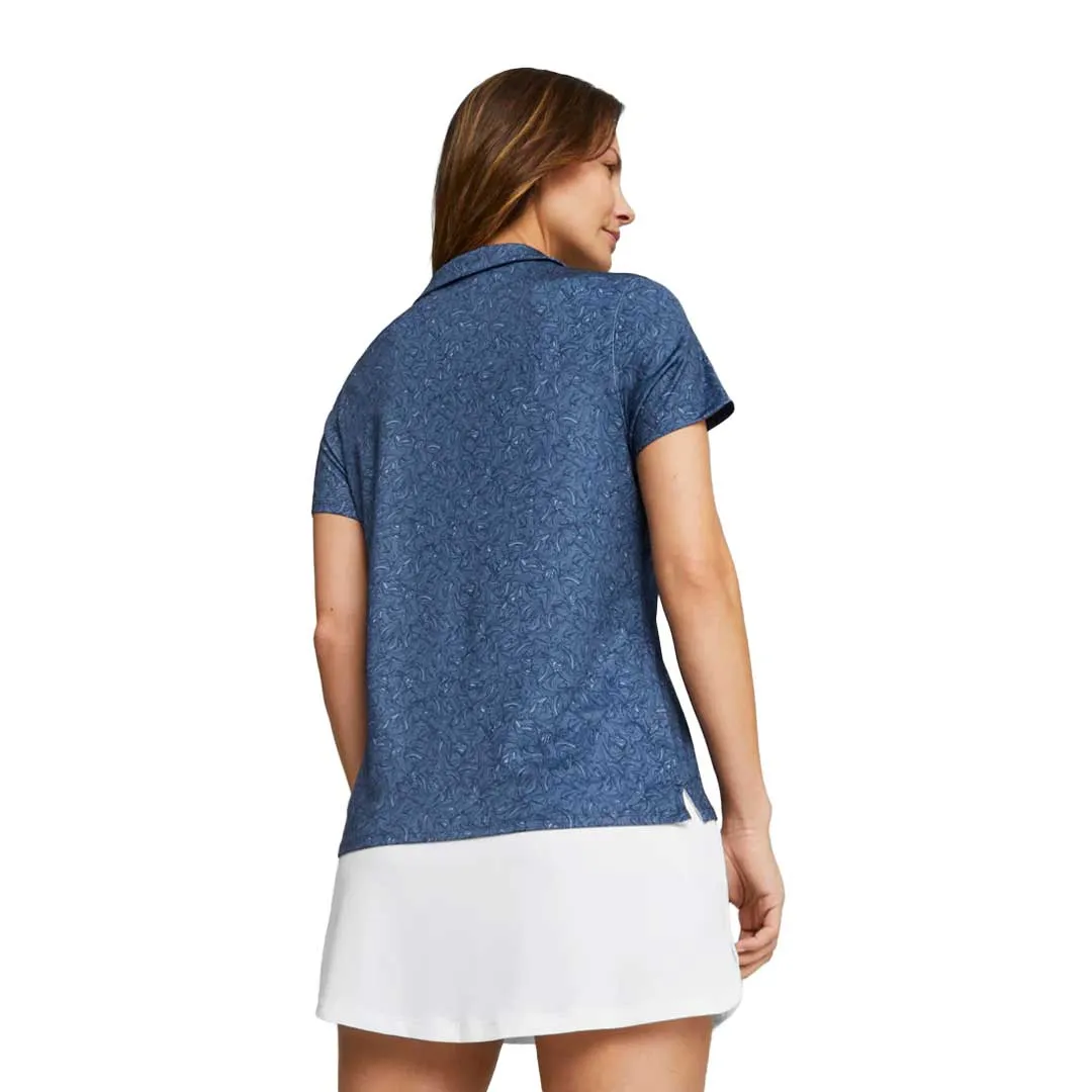 High Collar Design Puma - Women's MATTR Tidal Wave Short Sleeve Golf Polo (621632 01)