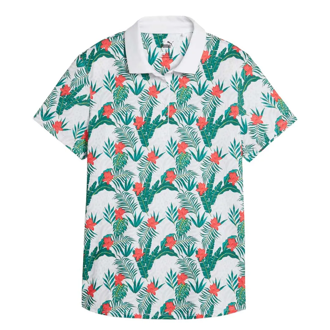 Anti Slip Interior Puma - Women's MATTR Tropic Short Sleeve Golf Polo (623925 01)